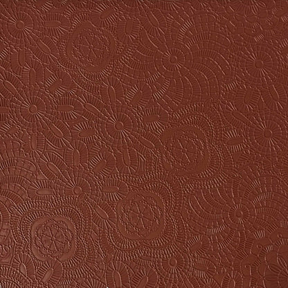 Camden - Embossed Vinyl Fabric Designer Pattern Upholstery Fabric by the Yard - Available in 10 Colors - Henna - Top Fabric - 3