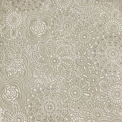 Camden - Embossed Vinyl Fabric Designer Pattern Upholstery Fabric by the Yard - Available in 10 Colors - Linen - Top Fabric - 5