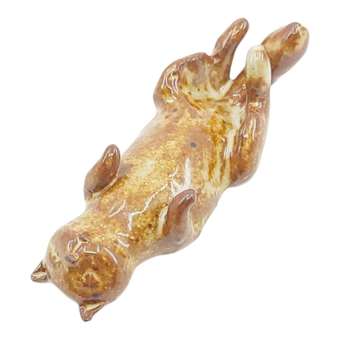 Collectible - Tea Pet Figurine (Light Brown Cat) by Mist Ceramics