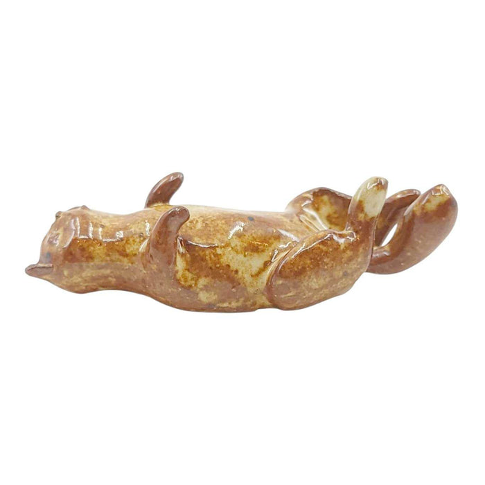 Collectible - Tea Pet Figurine (Light Brown Cat) by Mist Ceramics