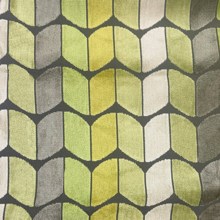 COPENHAGEN - ARROW PATTERN CUT VELVET UPHOLSTERY FABRIC BY THE YARD