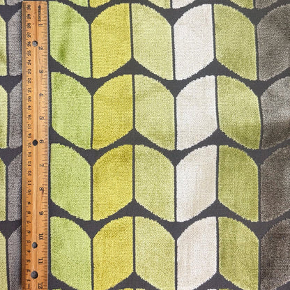 COPENHAGEN - ARROW PATTERN CUT VELVET UPHOLSTERY FABRIC BY THE YARD