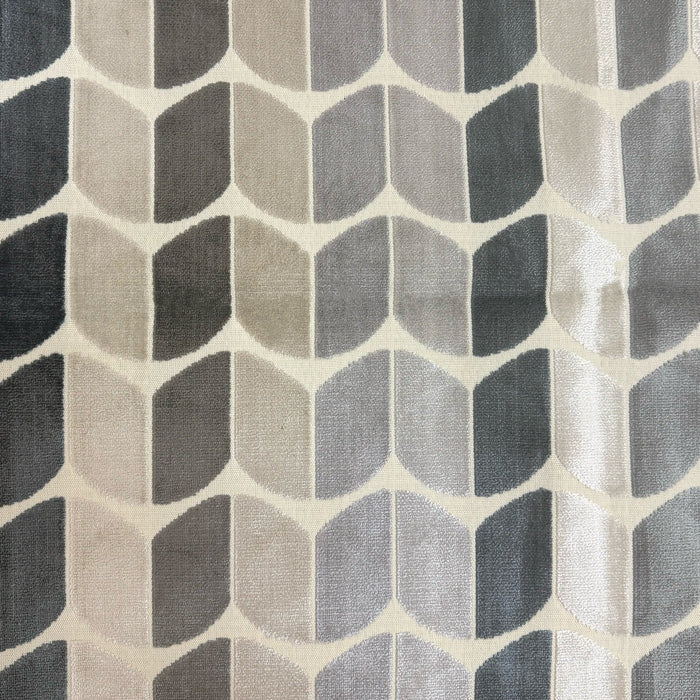 COPENHAGEN - ARROW PATTERN CUT VELVET UPHOLSTERY FABRIC BY THE YARD