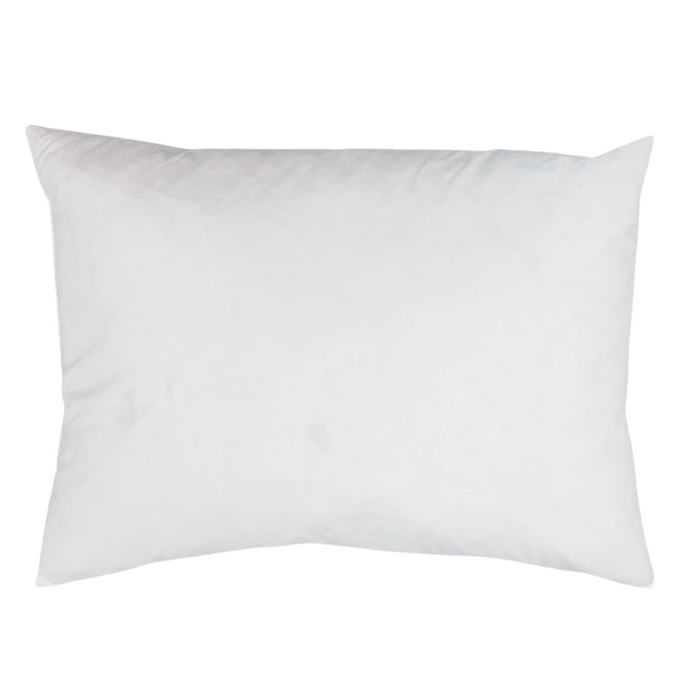 DECORATIVE DUCK FEATHER THROW/OBLONG PILLOWS, SET of 2, WHITE