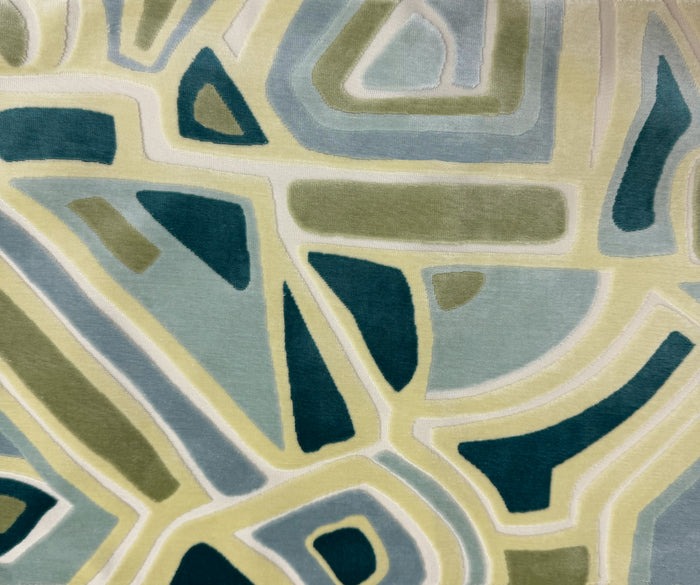 DISCO - MULTICOLOR CUT VELVET UPHOLSTERY FABRIC BY THE YARD