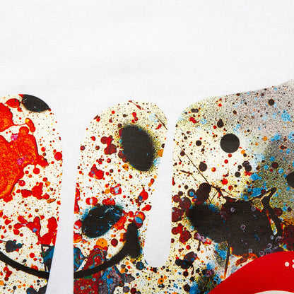 Droplet Face 001 Front Print - Tshirt - White