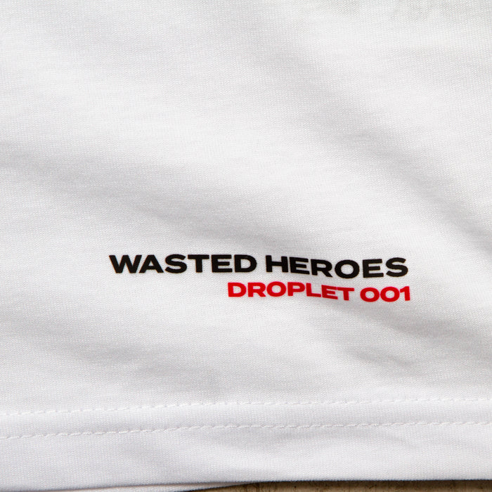 Droplet Face 001 Front Print - Tshirt - White