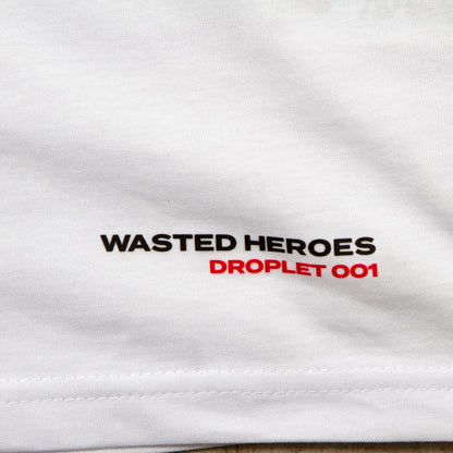Droplet Face 001 Front Print - Tshirt - White