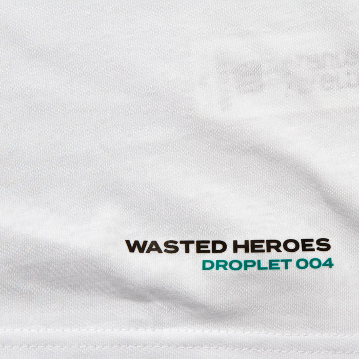 Droplet Face 004 Front Print - Tshirt - White
