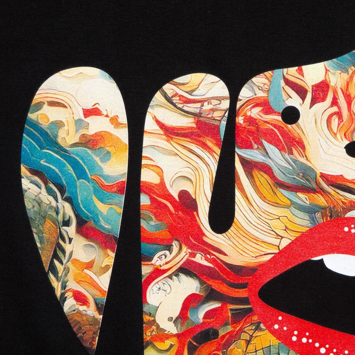 Droplet Face 011 - Tank Tshirt - Black