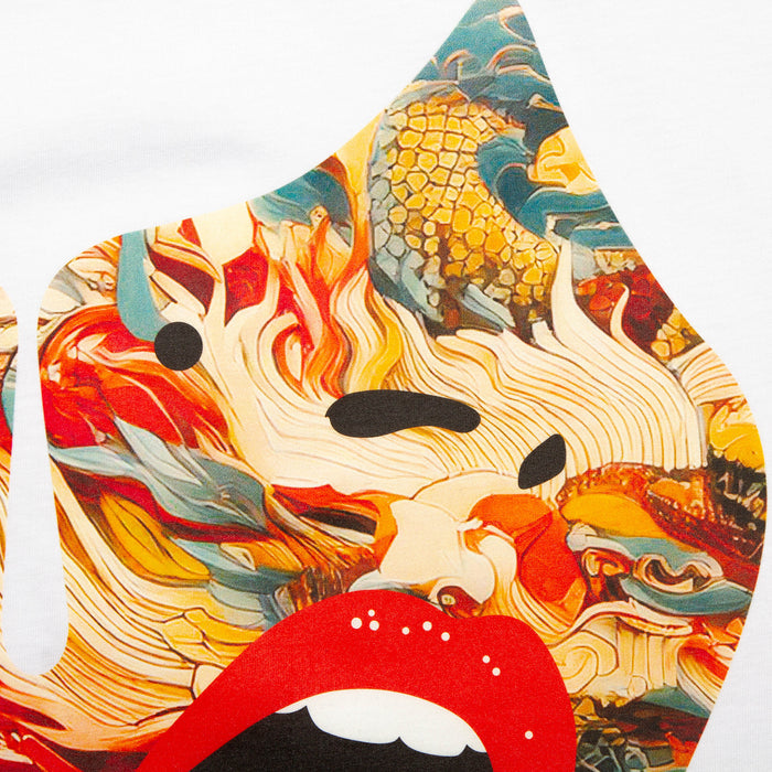 Droplet Face 011 Front Print - Tshirt - White