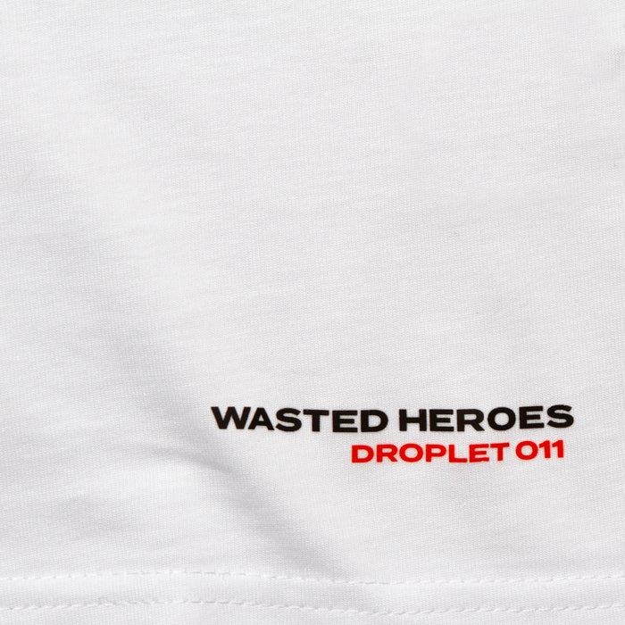 Droplet Face 011 Front Print - Tshirt - White
