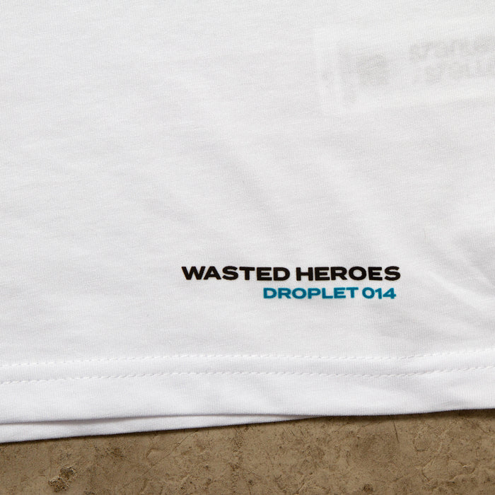 Droplet Face 014 Front Print - Tshirt - White
