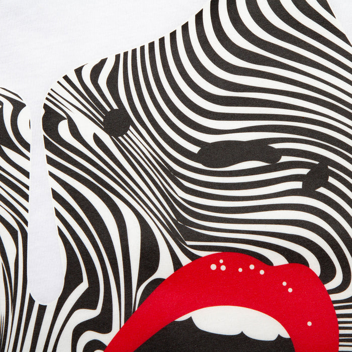 Droplet Face 015 Front Print - Tshirt - White