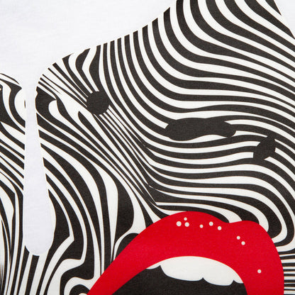 Droplet Face 015 Front Print - Tshirt - White