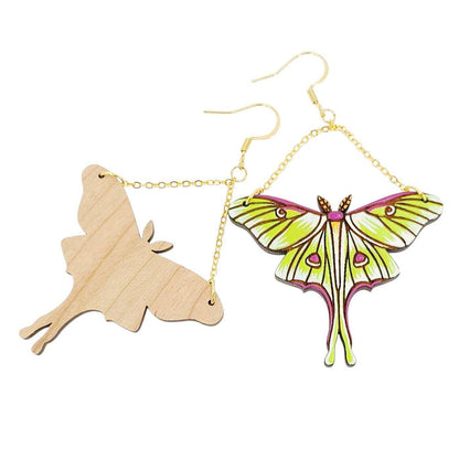 Earrings - Luna Moth (Gold French Hooks) by Fresh Cuttery
