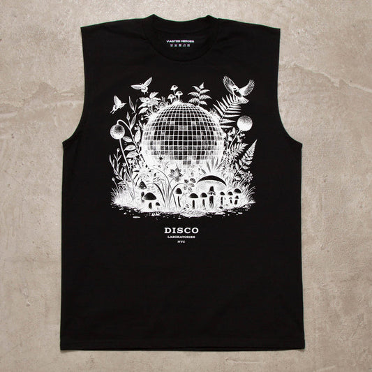 Ecology Disco Labs Front Print - Tank Tshirt - Black