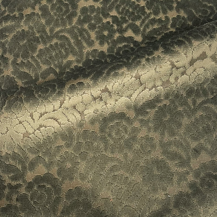 ELEANOR - BOTANICAL FLAIR CUT VELVET UPHOLSTERY FABRIC BY THE YARD