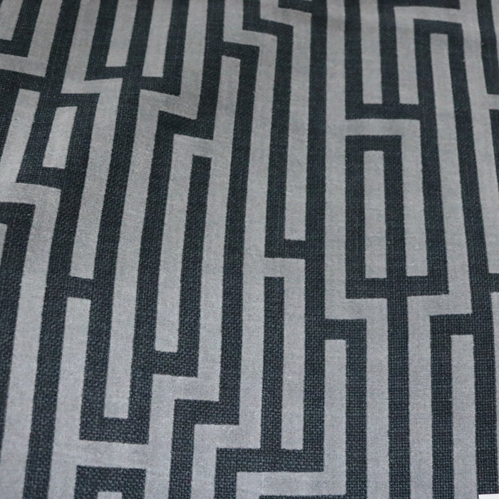 FLOCK LINES - LINEN BLENDED MODERN BURLAP UPHOLSTERY FABRIC BY THE YARD