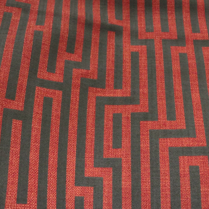 FLOCK LINES - LINEN BLENDED MODERN BURLAP UPHOLSTERY FABRIC BY THE YARD