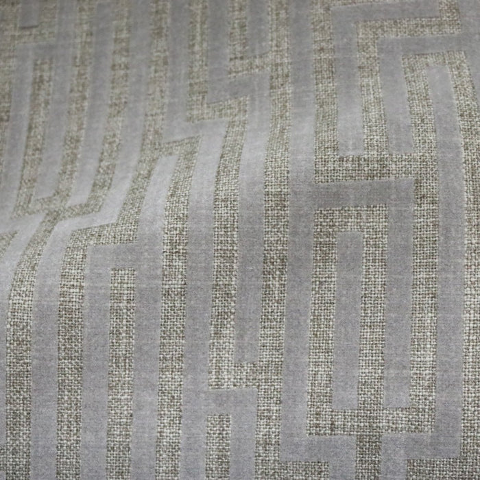 FLOCK LINES - LINEN BLENDED MODERN BURLAP UPHOLSTERY FABRIC BY THE YARD