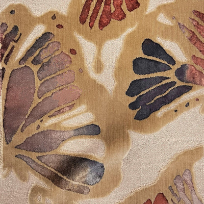 FLUTTER - BUTTERFLY PATTERN CUT VELVET UPHOLSTERY FABRIC BY THE YARD