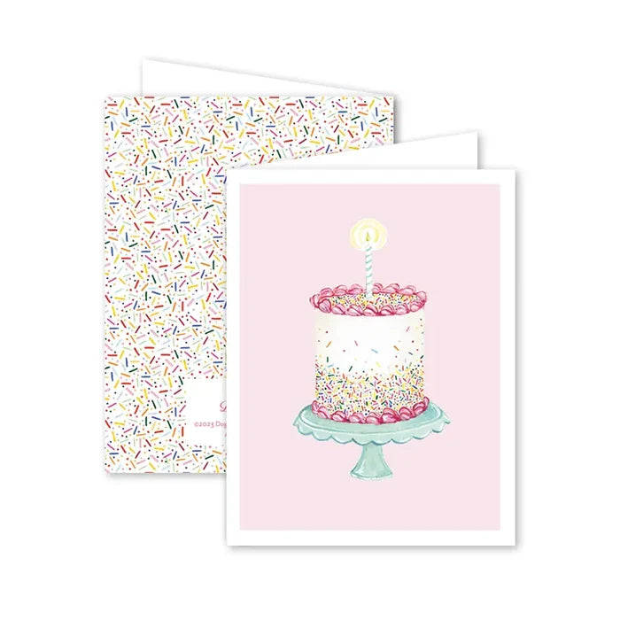 Funfetti Pink Cake Birthday Greeting Card