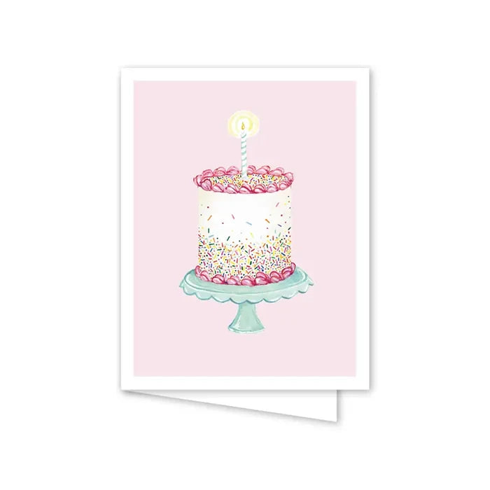 Funfetti Pink Cake Birthday Greeting Card