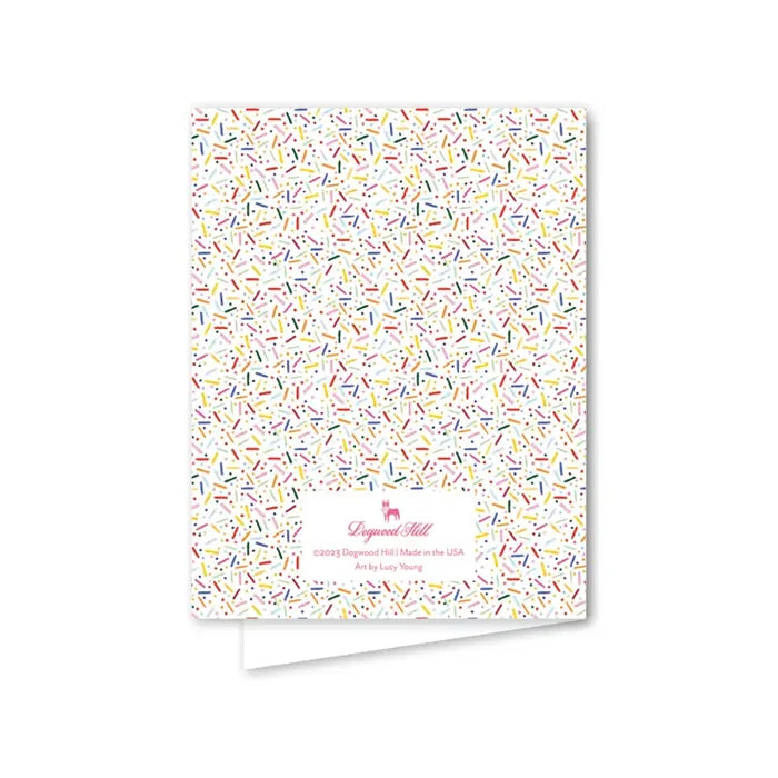 Funfetti Pink Cake Birthday Greeting Card