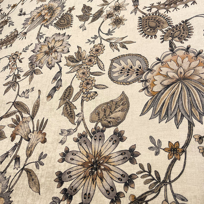 GIA JACOBEAN FLORAL PRINTED UPHOLSTERY FABRIC BY THE YARD