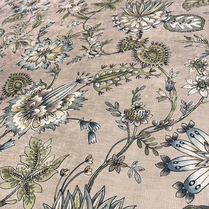 GIA JACOBEAN FLORAL PRINTED UPHOLSTERY FABRIC BY THE YARD