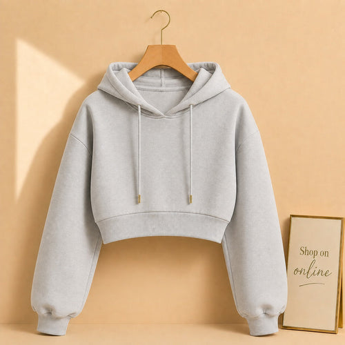 GRAY CROP HOOD