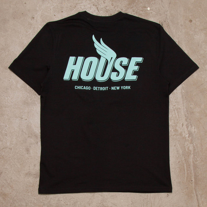 Green Peak House Back Print - Tshirt - Black