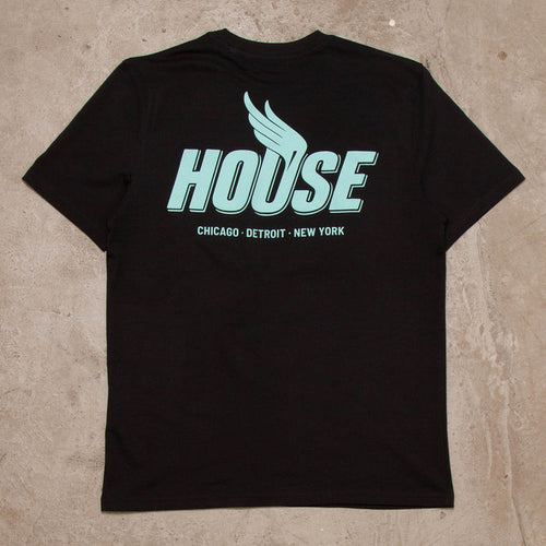 Green Peak House Back Print - Tshirt - Black