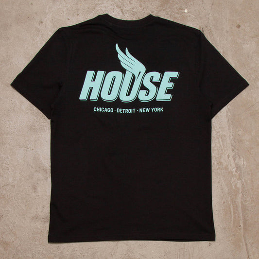 Green Peak House Back Print - Tshirt - Black