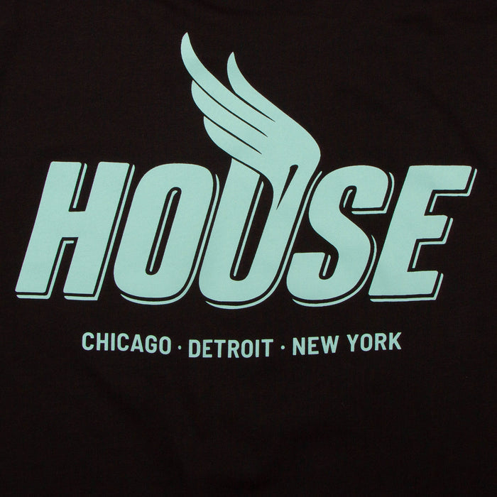 Green Peak House Back Print - Tshirt - Black