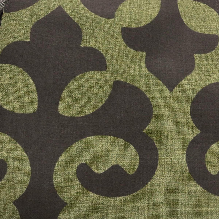 HARLOW - LINEN BLEND FLOCK PRINT BURLAP UPHOLSTERY FABRIC BY THE YARD