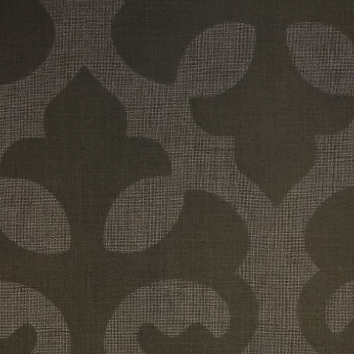 HARLOW - LINEN BLEND FLOCK PRINT BURLAP UPHOLSTERY FABRIC BY THE YARD