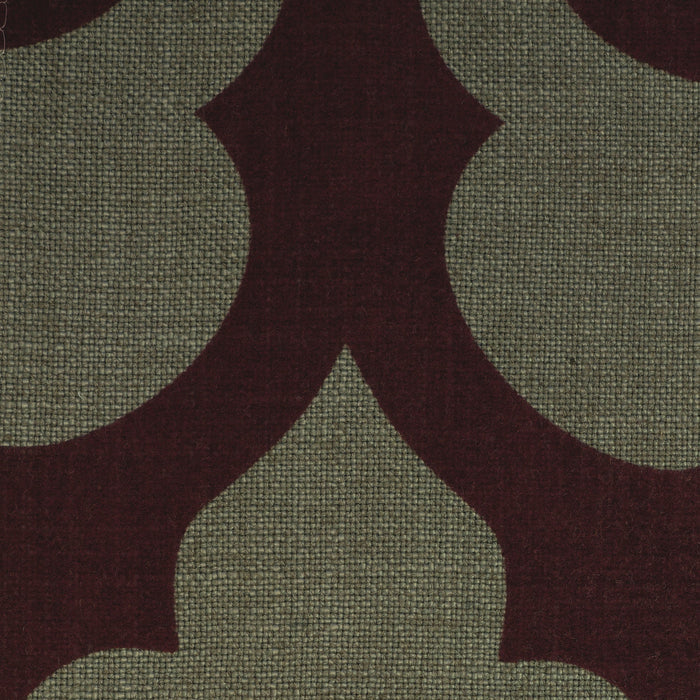 HARLOW - LINEN BLEND FLOCK PRINT BURLAP UPHOLSTERY FABRIC BY THE YARD