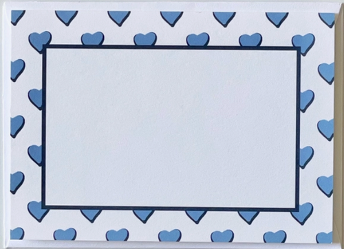 Heart, Blue Repeat Gift Enclosure Cards