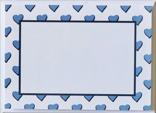 Heart, Blue Repeat Gift Enclosure Cards