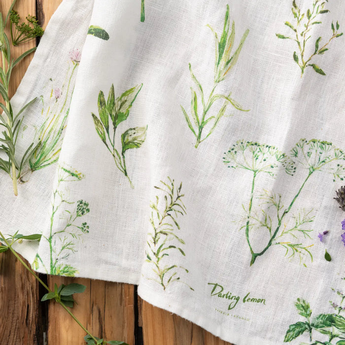 Herbs Linen Kitchen Towel