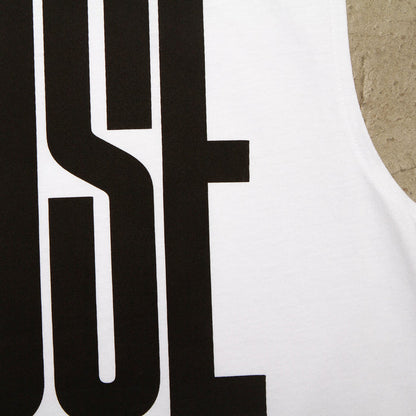Higher House Back Print - Tank Tshirt - White