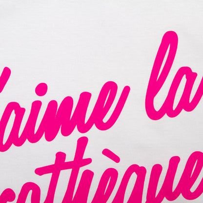 J'aime Discotheque Magenta - Tank Tshirt - White