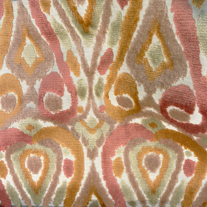 KASURI - TEAR DROP DESIGN CUT VELVET UPHOLSTERY FABRIC
