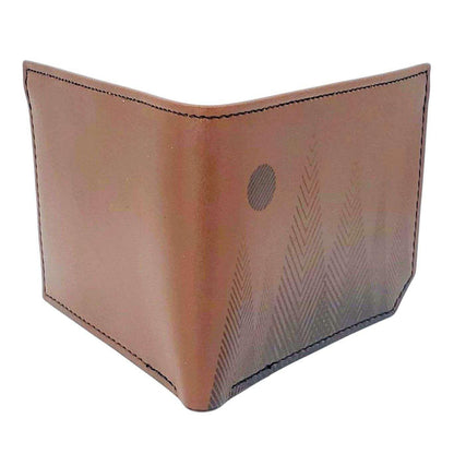 Leather Wallet - Geometric Trees (Brown) by Backerton