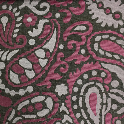 Harley - Modern Paisley Linen Jacquard Fabric by the Yard - Available in 8 Colors - Amethyst - Top Fabric - 5