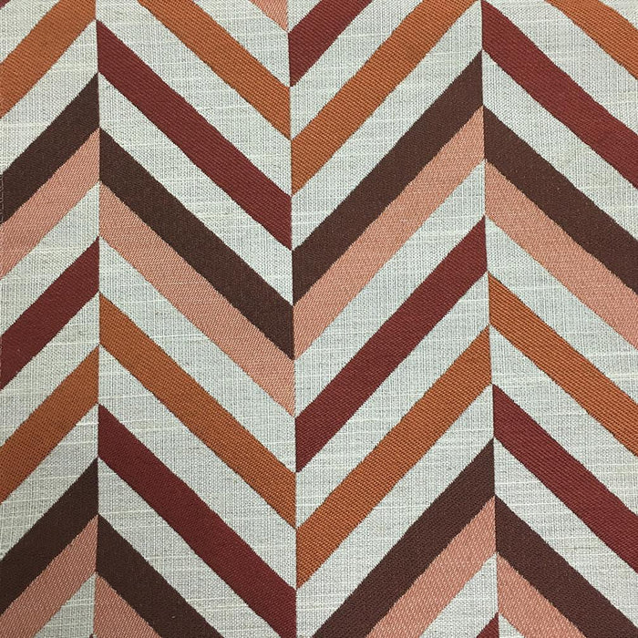 Leyton - Jacquard Fabric Designer Pattern Home Decor Drapery & Pillow Fabric by the Yard - Available in 8 Colors - Sunset - Top Fabric - 7