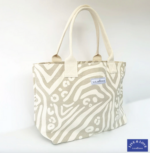Lilibridge Zebra Cat Neutral Live and Love Tote