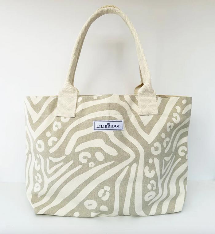 Lilibridge Zebra Cat Neutral Live and Love Tote